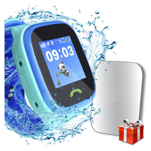 Дитячий водонепроникний смарт-годинник з GPS DF25 / dt25 Aqua (Light Strap) фото №8
