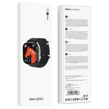 Смарт-часи Hoco Smart Watch Y12 Ultra (call version) Black фото №3