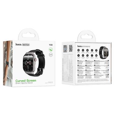 Смарт-часы HOCO Y33 51mm 200 mAh Smart sports watch (call version) Black (6942007660815) фото №2