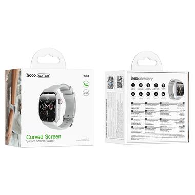 Смарт-часы HOCO Y33 51mm 200 mAh Smart sports watch (call version) Silver (6942007660822) фото №2
