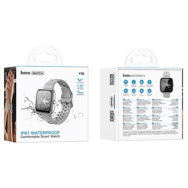 Смарт-часы HOCO Y36 43mm 200 mAh IP67 Smart watch(call version) Silver (6942007667593) фото №2