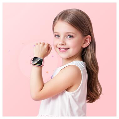 Детские смарт-часы HOCO Y106 4G 46mm 730 mAh children phone watch Pink (6942007658713) фото №3