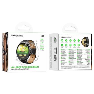 Смарт-часы HOCO Y39 43mm 280 mAh IP67 Smart watch(call version) Black (6942007673259) фото №2