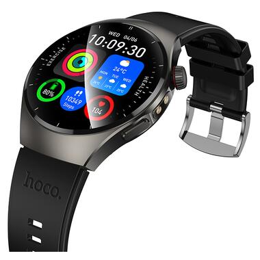 Смарт-часы HOCO Y40 38mm 315 mAh IP67  Smart watch(call version) Black (6942007672078) фото №5