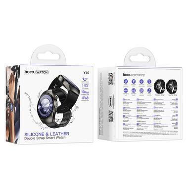 Смарт-часы HOCO Y40 38mm 315 mAh IP67  Smart watch(call version) Black (6942007672078) фото №2