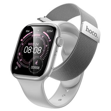 Смарт-часы HOCO Y42 51mm 200 mAh IP67 Smart watch(call version) Silver (6942007675284) фото №1