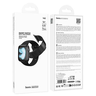 Смарт-часы HOCO Y42 51mm 200 mAh IPX6 Smart watch (call version) Black (6942007675277) фото №2