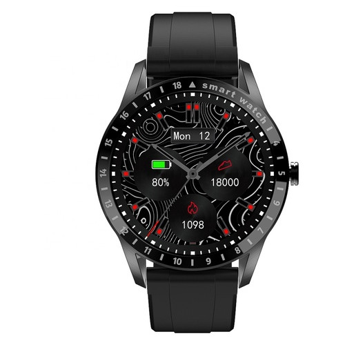 Розумний годинник Linwear LA10 Silicone с AMOLED дисплеем Черный фото №2