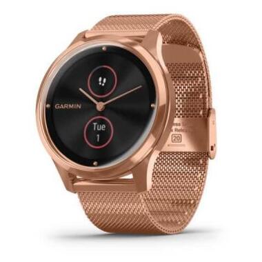 Смарт-годинник Garmin Vivomove Luxe 18K Rose Gold PVD Stainless Steel Case with Ro (010-02241-24/04) фото №1