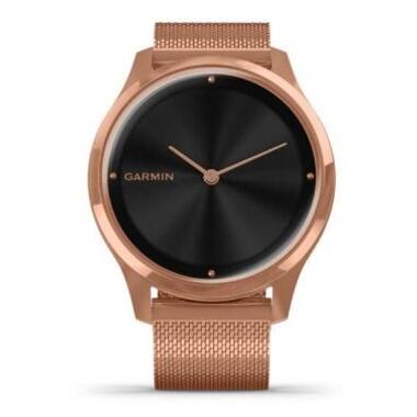 Смарт-годинник Garmin Vivomove Luxe 18K Rose Gold PVD Stainless Steel Case with Ro (010-02241-24/04) фото №2