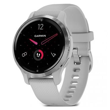Смарт-годинник Garmin Venu 2S Silver Stainless Steel Bezel with Mist Gray Case and Silicone Band (010-02429-12/02) фото №1