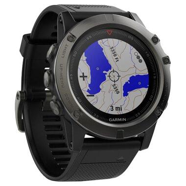 Смарт-часы Garmin Fenix 5 Slate Gray Sapphire With Black Band (010-01733-00, 010-01688-60) фото №9