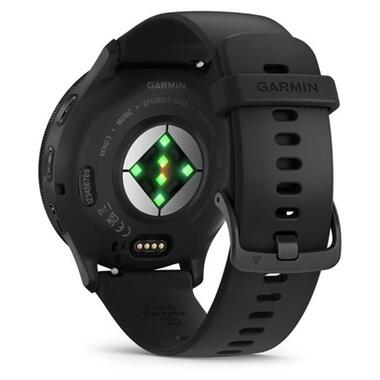 Смарт-годинник Garmin Venu 3 Slate Stainless Steel Bezel with Black Case and Silicone Band (010-02784-51) фото №7