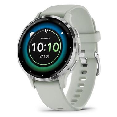 Смарт-годинник Garmin Venu 3s Silver Stainless Steel Bezel with Sage Gray Case and Silicone Band (010-02785-51) фото №1