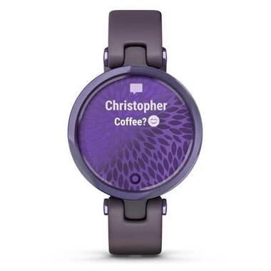 Смарт-годинник Garmin Lily Sport Edition - Midnight Orchid Bezel with Deep Orchid Case and Silicone Band (010-02384-12/02)  фото №9