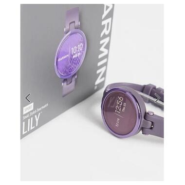 Смарт-годинник Garmin Lily Sport Edition - Midnight Orchid Bezel with Deep Orchid Case and Silicone Band (010-02384-12/02)  фото №3