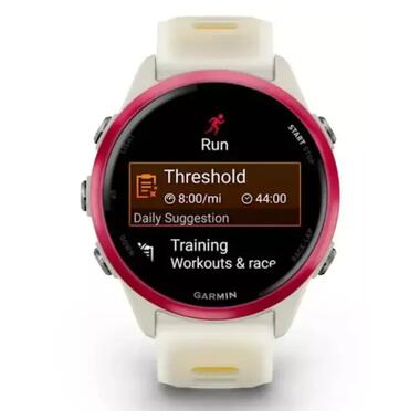 Смарт-часы Garmin Forerunner 570 - 42MM, Bone/Raspberry/Mango, GPS (010-02970-02) фото №2