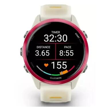 Смарт-часы Garmin Forerunner 570 - 42MM, Bone/Raspberry/Mango, GPS (010-02970-02) фото №8