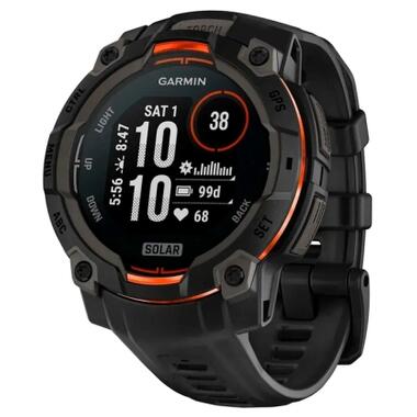 Смарт-часы Garmin Instinct 3, 45mm, Solar, Black Bezel with Black Band, GPS смарт-часы (010-02934-00) фото №1