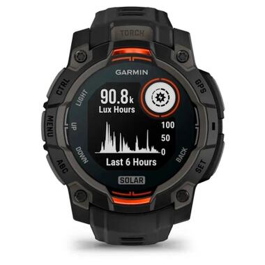 Смарт-часы Garmin Instinct 3, 45mm, Solar, Black Bezel with Black Band, GPS смарт-часы (010-02934-00) фото №2