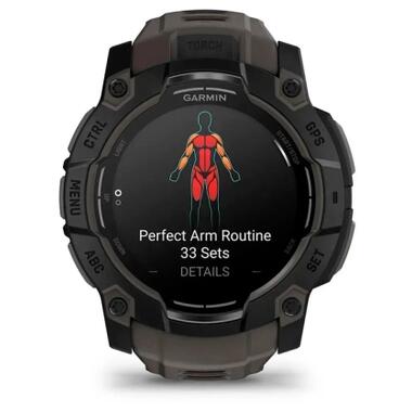 Смарт-часы Garmin Instinct 3, 50mm, AMOLED, Black Bezel with Charcoal Band, GPS (010-03020-00) фото №2