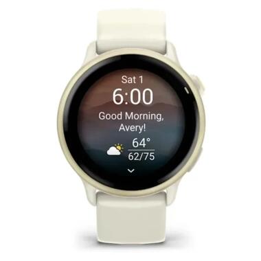 Смарт-часы Garmin vivoactive 6, Bone/Lunar Gold, GPS (010-02985-01) фото №7