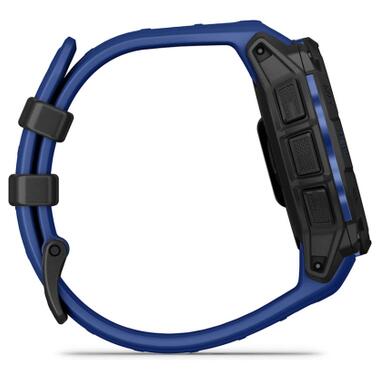 Смарт-часы Garmin Instinct 3, 45mm, AMOLED, Black with Bolt Blue Band (010-02936-03) фото №4