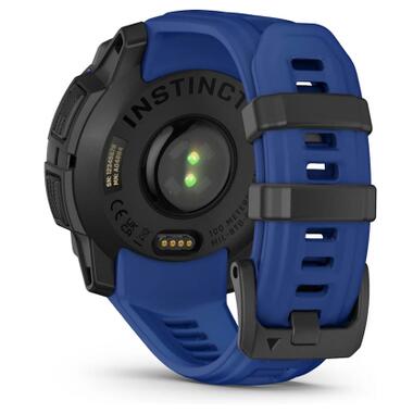 Смарт-часы Garmin Instinct 3, 45mm, AMOLED, Black with Bolt Blue Band (010-02936-03) фото №6