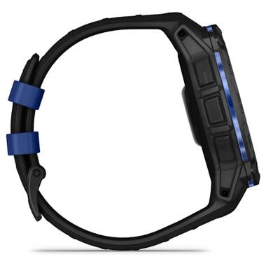 Смарт-часы Garmin Instinct 3, 50mm, AMOLED, Black with Bolt Blue Accents (010-03020-03) фото №4