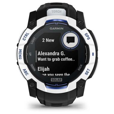 Смарт-часы Garmin Instinct 3, 50mm, Solar, Whitestone with Black Band (010-02935-03) фото №7