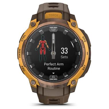 Смарт-часы Garmin Instinct Crossover AMOLED, BronzeSunburst/Cocoa (010-03398-01) фото №9