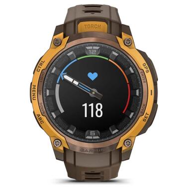 Смарт-часы Garmin Instinct Crossover AMOLED, BronzeSunburst/Cocoa (010-03398-01) фото №11