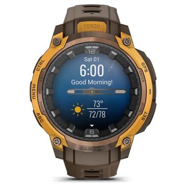 Смарт-часы Garmin Instinct Crossover AMOLED, BronzeSunburst/Cocoa (010-03398-01) фото №10