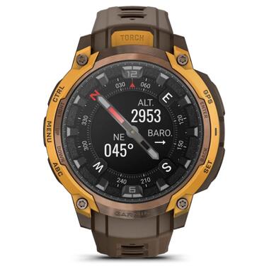 Смарт-часы Garmin Instinct Crossover AMOLED, BronzeSunburst/Cocoa (010-03398-01) фото №7