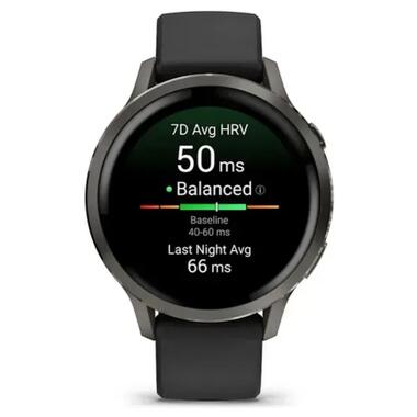 Смарт-часы Garmin Venu 4 (41mm), Black w/ Slate + Black (010-03013-02) фото №2