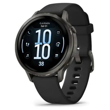 Смарт-часы Garmin Venu 4 (41mm), Black w/ Slate + Black (010-03013-02) фото №1