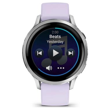 Смарт-часы Garmin Venu 4 (41mm), Gray w/ Silver + Periwinkle (010-03013-01) фото №7