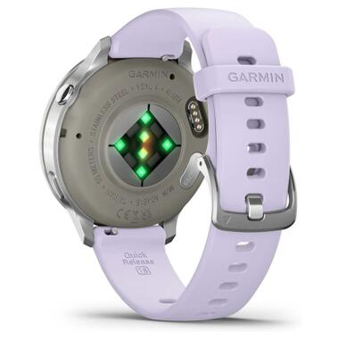 Смарт-часы Garmin Venu 4 (41mm), Gray w/ Silver + Periwinkle (010-03013-01) фото №6