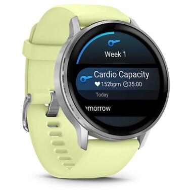 Смарт-часы Garmin Venu 4 (45mm), Gray w/ Silver + Citron (010-03014-02) фото №3