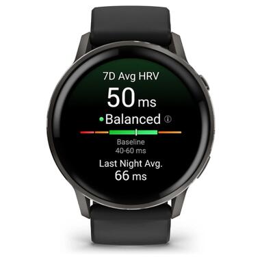 Смарт-часы Garmin Venu 4 (45mm), Black w/ Slate + Black, GPS (010-03014-00) фото №2