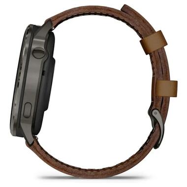 Смарт-часы Garmin Venu 4 (45mm), Black w/ Slate + Leather, GPS (010-03014-03) фото №6