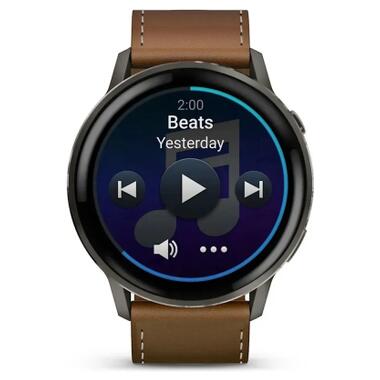 Смарт-часы Garmin Venu 4 (45mm), Black w/ Slate + Leather, GPS (010-03014-03) фото №8