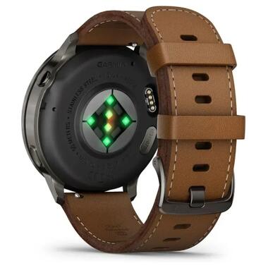Смарт-часы Garmin Venu 4 (45mm), Black w/ Slate + Leather, GPS (010-03014-03) фото №7