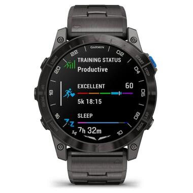 Смарт-часы Garmin D2 Mach 2, 47mm, Saph, Bare Ti/Blk w/LthrBd, GPS (010-02904-31) фото №8
