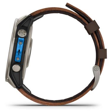 Смарт-часы Garmin D2 Mach 2, 47mm, Saph, Bare Ti/Blk w/LthrBd, GPS (010-02904-31) фото №5