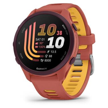 Смарт-часы Garmin Forerunner 170 Music, GPS, WiFi, Red Pink/Mango, GPS (010-03920-13) фото №1