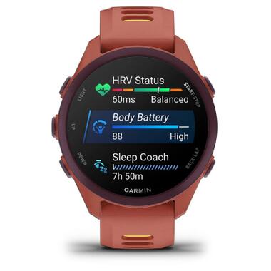 Смарт-часы Garmin Forerunner 170 Music, GPS, WiFi, Red Pink/Mango, GPS (010-03920-13) фото №7