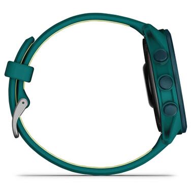 Смарт-часы Garmin Forerunner 170 Music, GPS, WiFi, Teal Green/Citron, GPS (010-03920-12) фото №4