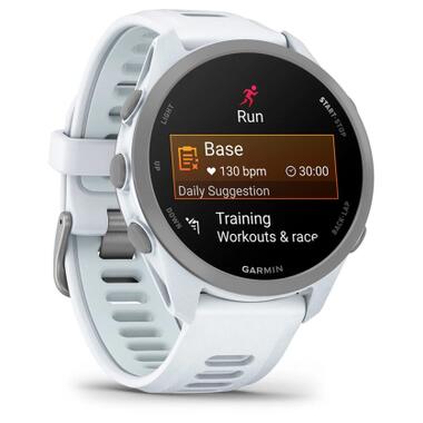 Смарт-часы Garmin Forerunner 170 Music, GPS, WiFi, Whitestone/Cloud Blue, GPS (010-03920-11) фото №3