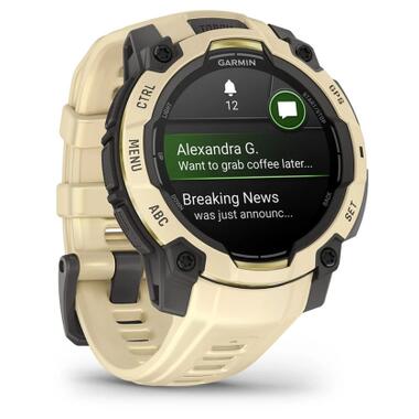 Смарт-часы Garmin Instinct 3, 45mm, AMOLED, Citrine/Gray with Citrine Band, GPS (010-02936-02) фото №3